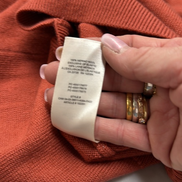 Aritzia | Wilfred Rust Merino Wool Crewneck Puff Sleeve Sweater Size Small - Picture 10 of 10